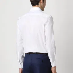 Peter England White Regular Fit Texture Shirt image 2