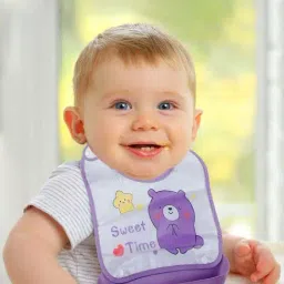 Baby Moo Kids Purple & White Printed Bib Set-picture-31