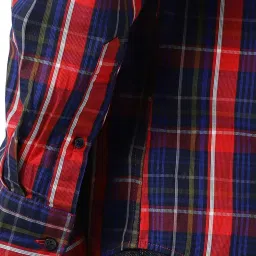 Tommy Hilfiger Fireworks & Navy Iris Checks Regular Fit Shirt image 5