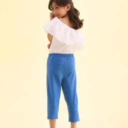 Go Colors! Kids Light Jean Blue Cotton Slim Fit Leggings image 2