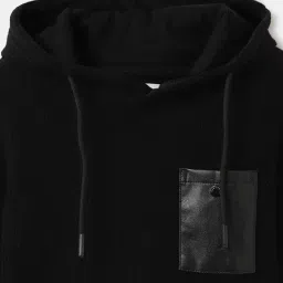 Blue Giraffe Boys Black Viscose Blend Solid T-Shirt image 3