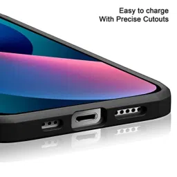 GRIPP Stark Clear Protection Transparent Back Case Compatible with Apple iPhone 13 (6.1") - Black image 5