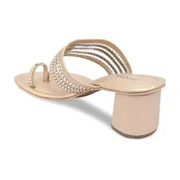 Rocia by Regal Women's Golden Toe Ring Sandals image 5