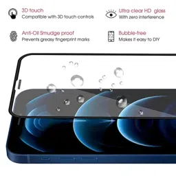 GRIPP Dust Proof 0.3mm Ultimate 3D Tempered Glass Screen Protector for iPhone 13 & 13 Pro - Black image 5