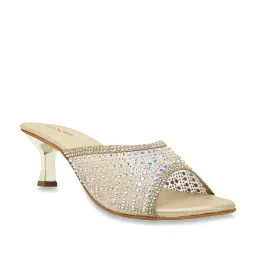 Rocia by Regal Women's Golden Casual Stilettos image 2