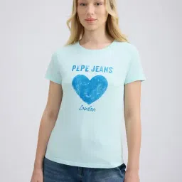 Pepe Jeans Aqua Graphic Print Short Sleeve T-Shirt-image-5