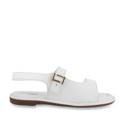 Shoetopia Women's White Ankle Strap Sandals image 2