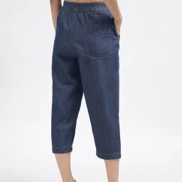 Iconic Blue Cotton Relaxed Fit High Rise Jeans image 2