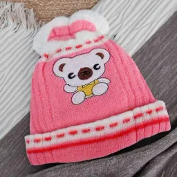 Baby Moo Kids Pink Embroidered Cap-image-30