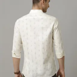 Linen Club Blue Linen Regular Fit Printed Shirt image 2