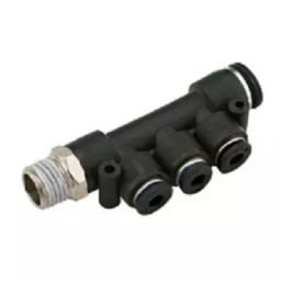 JELPC 1/8 Inch Unequal Branch Tee Connector with Male Thread-picture-1