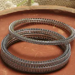 Biba White Alloy Bangle for Women-image-81