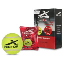 Vector X Pack of 6 Cricket Tennis Balls (Lime) Size - Standard-picture-15