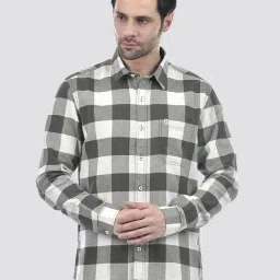 NUMERO UNO Multicolor Slim Fit Checks Shirt-picture-4