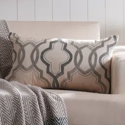 Maspar Kravet Harmony Neutral Viscose Embroidery Cushion Cover-image-26