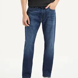 Levi's Blue Cotton Straight Fit Jeans-image-20