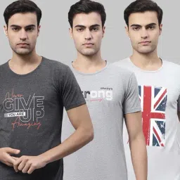 Vimal Jonney Multi Cotton Regular Fit Printed T-Shirt - Pack of 3-picture-35