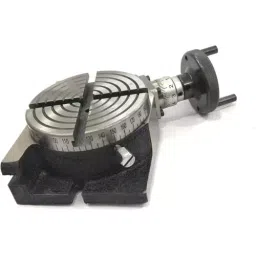 Assorts Quality Precision Rotary Table 100 mm (4 Inch) with Round Vices & Clamping T Nut Bolts (with 80 mm Round Vice) image 2