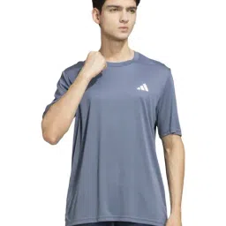 Adidas Blue Regular Fit Sports T-Shirt-picture-39