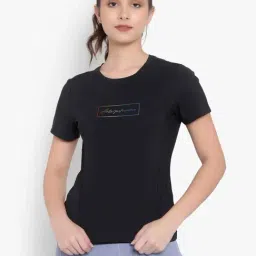 Anta Black Printed Sports T-Shirt-image-70