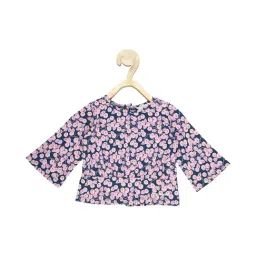 Peter England Kids Teal Printed Full Sleeves Top-image-88