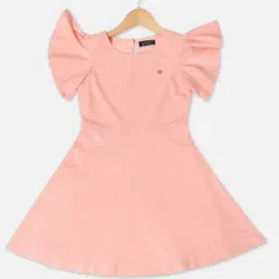 Allen Solly Junior Pink Solid Frock-picture-18