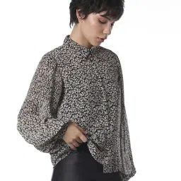 Only Black Regular Fit Printed Shirt image 3