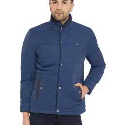 Duke Blue Blended Regular Fit Solid Jacket-image-14