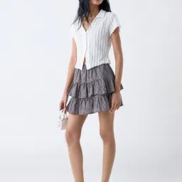 nuon women Nuon by Westside White Knit-Textured Shirt-picture-27