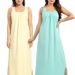 Inner Beats Pack Of 2 Cotton Blend Nightdress-picture-37