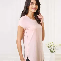 Van Heusen Relaxed Fit Round Neck Short Sleeve Lounge T-Shirt - Peach Plum image 3