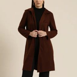 Qurvii Brown Fleece Coat-picture-48