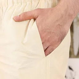 MULTI SHADES Chevron Mandarin Collar Thread Work Pure Cotton Straight Kurta With Pyjamas image 3