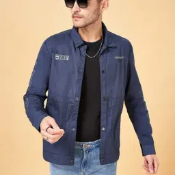 SF Jeans by Pantaloons Blue Slim Fit Printed Shirt-picture-32