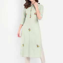 4u Fashion Women Floral Embroidered Kurta-picture-15