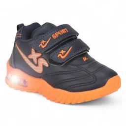Lil Lollipop Patch Detailed Double Velcro Closure LED Shoes - Black-picture-21