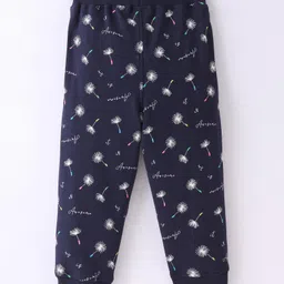 Doreme  Single Jersey Knit Full Length Legging with Floral Print - Blue image 2