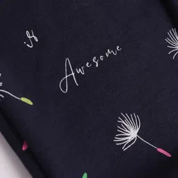 Doreme  Single Jersey Knit Full Length Legging with Floral Print - Blue image 3