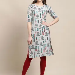 7Threads Women Pack Of 6 Ethnic Motifs Printed Daily Straight Kurtas image 4