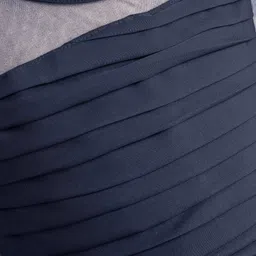 Pine Kids Woven Half Sleeves Solid Colour Frock - Navy Blue image 4