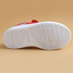 Cute Walk by Babyhug Casual Shoes with Velcro Closure & Space Theme Embroidery - Red image 5