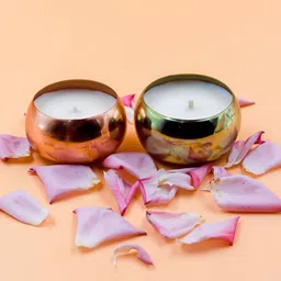 HARINI Yellow 2 pieces Jar Candle-image-83