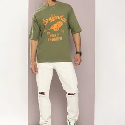 Kook N Keech Harry Potter Men Printed Pure Cotton Oversized T-shirt image 5