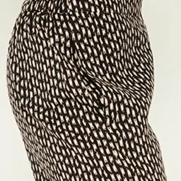 ANCESTRY Black Printed Regular Fit High Rise Trousers image 5