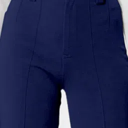 SELVIA Blue Regular Fit Mid Rise Trousers image 5