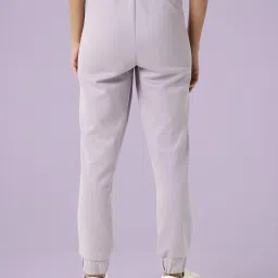 RAREISM Pink Cotton Blend Solid Trackpants image 2