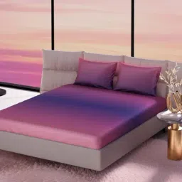 Stoa Paris Multicolor Polyester 300 TC King Bedsheet with 2 Pillow Covers image 2