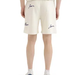 Rare Rabbit Off White Oversized Fit Solid Shorts image 2