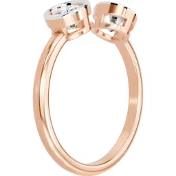 Sparkles 14k (585) Rose Gold Lab Grown Diamond Rings image 2