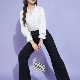 SELVIA White Regular Fit Shirt image 5